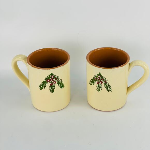 Furio Home Italy Holiday Pine Bow Mugs 15 oz - Picture 5 of 5